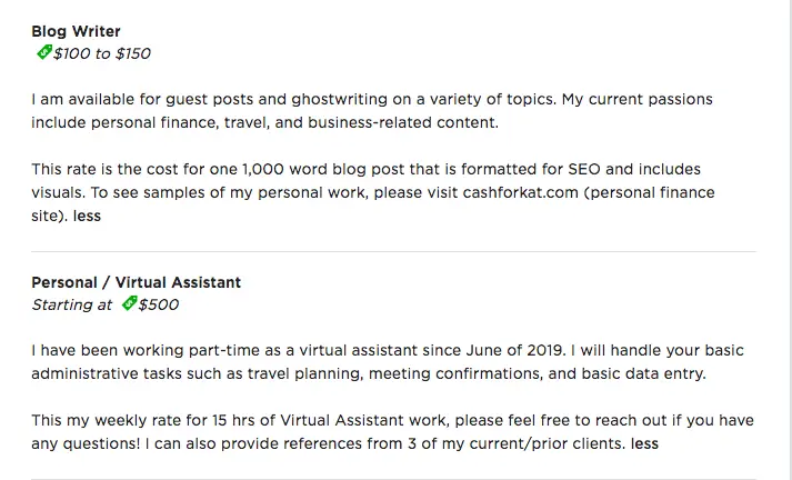 Freelancing on Upwork Profile