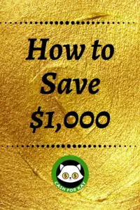 How to Save $1,000