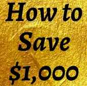 How to Save $1,000 a month