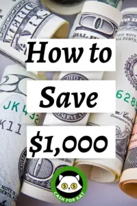 How to Save $1,000 a month