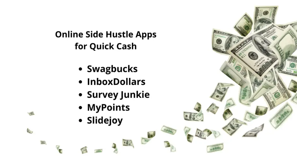 online side hustle apps for quick cash