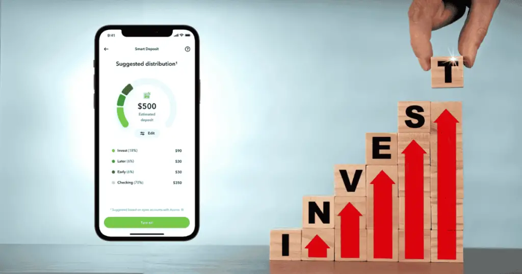 Stacked blocks that read "Invest" with arrows pointing upward