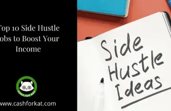 Side hustle ideas written in a notebook