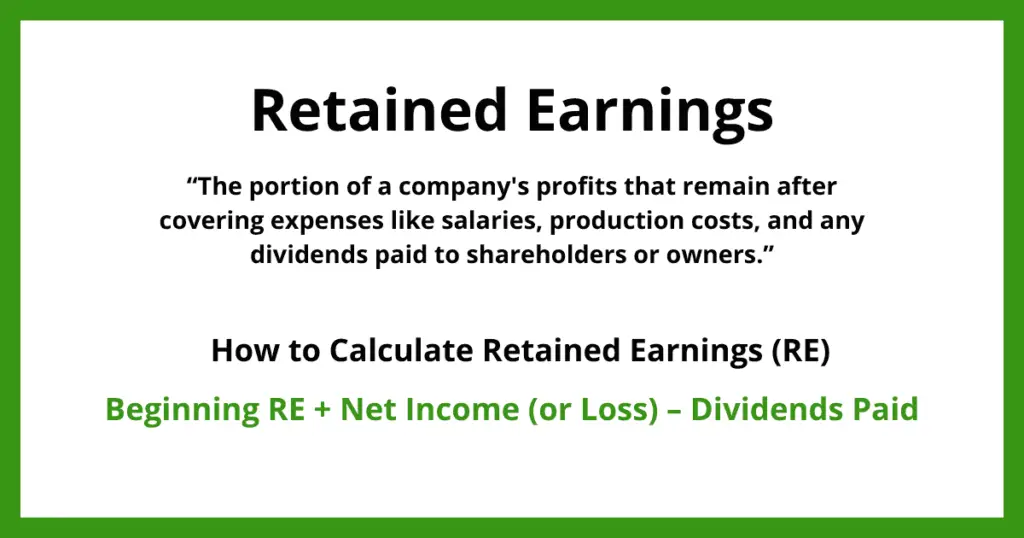 An explanation of retained earnings and its formula