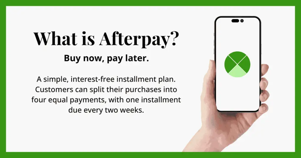 What is Afterpay with person holding a phone