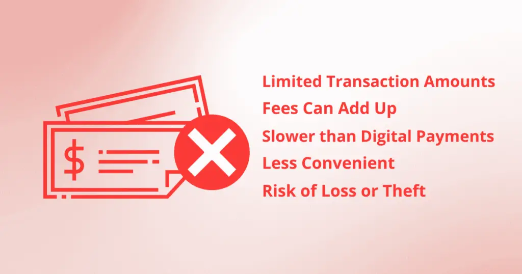 A list of cons of using a money order